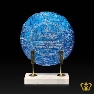 HHC-CRYSTAL-ROUND-PLATE-10IN-W-MARBLE-BASE