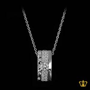 Lovely-curve-pendant-embellished-with-sparkling-white-crystal-diamond-gorgeous-gift-for-he