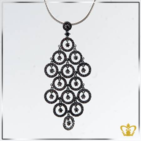 Stylish-gorgeous-brown-crystal-star-pendant-charming-designer-jewelry-gift-for-her