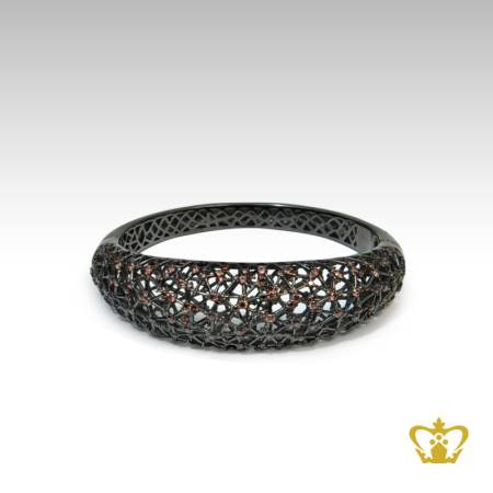 Stunning-brown-crystal-bracelet-inlaid-with-crystal-diamond-elegant-gift-for-her