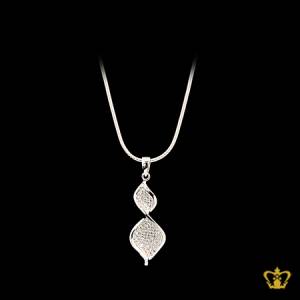Silver-twisted-pendant-embellish-with-crystal-stone-exquisite-jewelry-gift-for-her