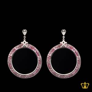 Exquisite-round-earring-embellish-with-crystal-diamond-elegant-gift-for-her