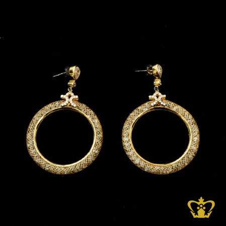 Stylish-chic-golden-designer-earring-with-crystal-diamond-lovely-elegant-gift-for-her