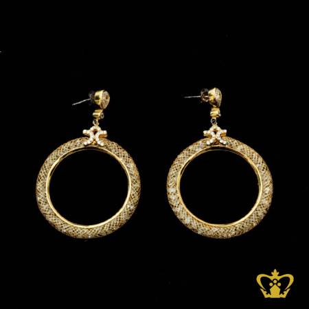 Stylish-chic-golden-designer-earring-with-crystal-diamond-lovely-elegant-gift-for-her