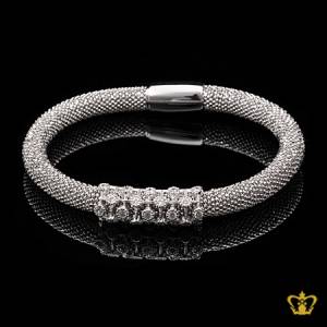 Designer-silver-bangle-inlaid-with-crystal-diamond-stylish-gift-for-her