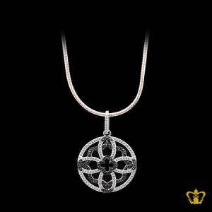 Flower-pendant-embellished-with-crystal-diamond