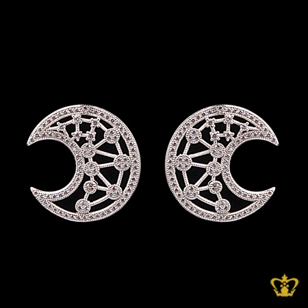 Silver-Moon-Shape-Earring