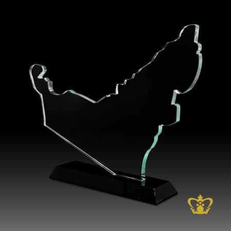 UAE-map-crystal-cutout-trophy-with-black-base-UAE-National-Day-gift
