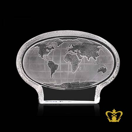 Personalized-crystal-Iceberg-with-world-map-desktop-customized-with-your-name-designation-logo