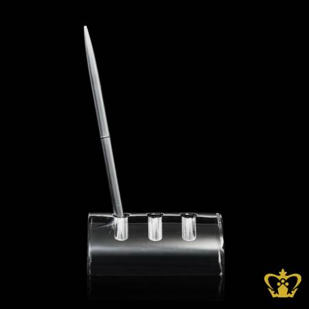 Manufactured-Mesmerizing-Crystal-Desktop-Pen-Stand-with-Three-Hole
