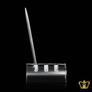 Manufactured-Mesmerizing-Crystal-Desktop-Pen-Stand-with-Three-Hole