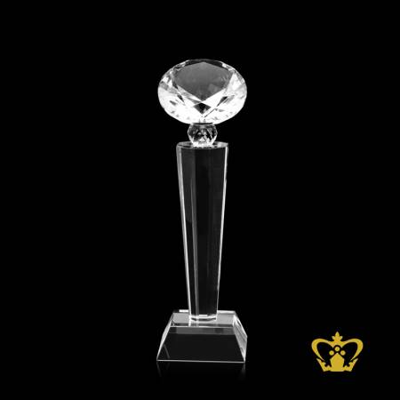 Crystal-Diamond-Trophy-with-Clear-Base-Customized-Logo-Text-