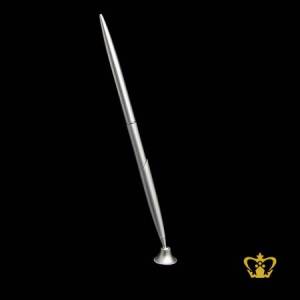 Silver-writing-pen-with-holder-for-desktop