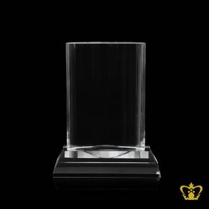 Crystal-pillar-trophy-with-clear-base-customized-logo-text