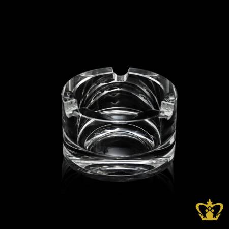 Manufactured-shimmering-crystal-ashtray-with-three-hole