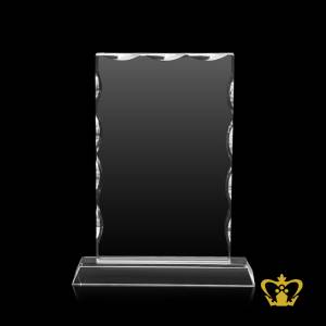 Customized-Crystal-Rectangular-Plaque-Memento-Logo-Engrave-With-Clear-Crystal-Base