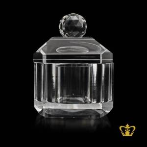 Personalized-crystal-pin-box-for-desktop-customized-with-your-name-designation-logo