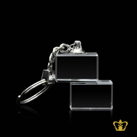 Crystal-small-square-shape-key-chain-2D-3D-printed-customize-personalize-etched-laser-Birthday-graduation-friends-family-gift