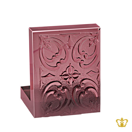 Manufactured-Crystal-Purple-Stand-Base-with-Intricate-Design