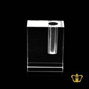 Personalized-crystal-pen-holder-for-desktop-customized-with-your-name-designation-logo