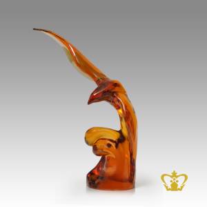 Handcrafted-crystal-replica-of-a-eagle-self-standing-on-base-custom-text-logo-engraving