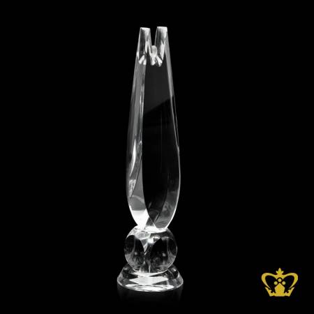 Pinnacle-crystal-trophy-with-clear-ball-and-base