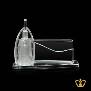 Dubai-famous-landmark-Burj-Al-Arab-crystal-card-holder-desktop-item-corporate-office-employee-gifts