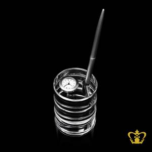 Personalized-Crystal-Pen-Holder-with-Barrel-And-Glob-For-Desk-Desktop-Customized-With-Your-Name-Designation-Logo