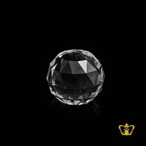 Handcrafted-crystal-diamond-cut-ball-customized-text-logo