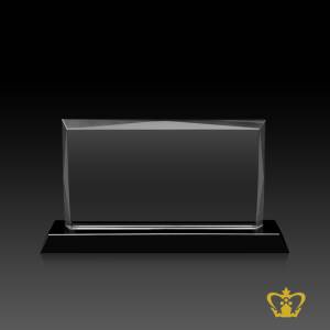 Handcrafted-rectangle-crystal-horizontal-plaque-with-black-base-customized-logo-text