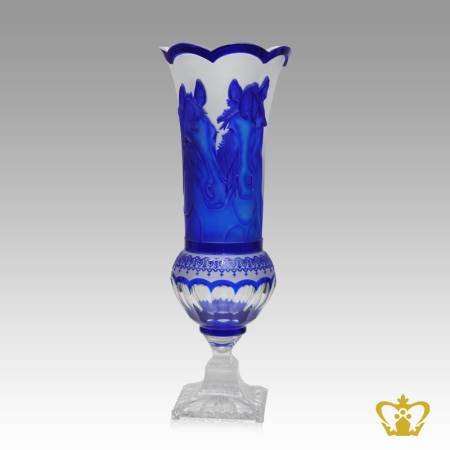 Personalized-Crystal-Vase-with-Horse