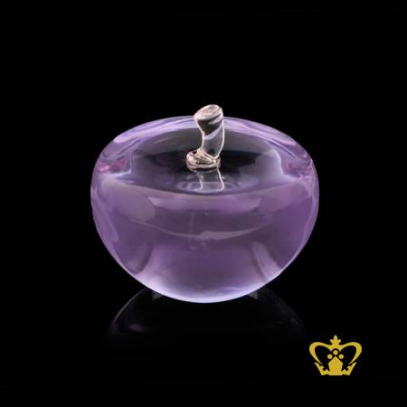 Personalize-crystal-replica-of-apple-customized-text-engraving-logo