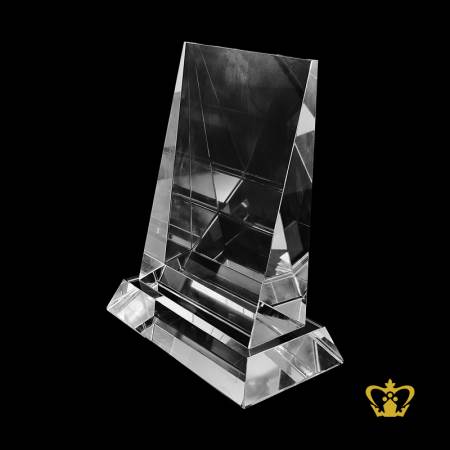 Crystal-Plaque-Slant-Trophy-Customized-Logo-Text-10-5-Inch-X-7-5-Inch