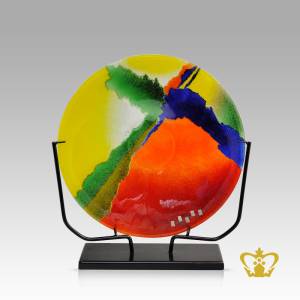 Classic-vibrant-artistic-multicolored-crystal-center-plate