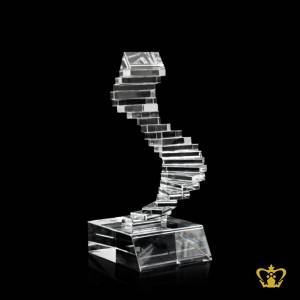 Manufactured-Artistic-Crystal-Stair-Trophy-with-Intricate-Detailing