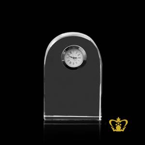 Personalized-Crystal-Mehrab-With-Clock-For-Desktop-Customized-With-Your-Name-Designation-Logo