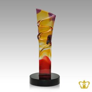 Personalized-best-double-swirl-trophy-with-round-black-base