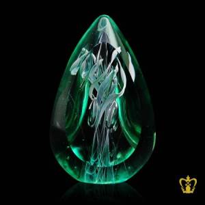 Crystal-drop-potpourri-alluring-with-white-and-green-hues-and-sparkling-bubbles-inside-a-decorative-gift-souvenir