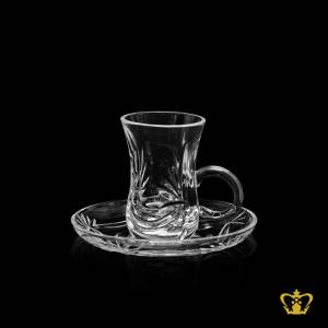 Arabic-traditional-tea-crystal-cups-with-saucer-handcrafted-deep-leaf-cuts