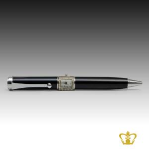 Writing-pen-black-with-clock-attached-gift-for-him-fathers-day