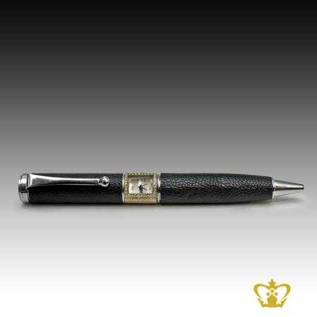 Writing-pen-black-with-clock-attached-gift-for-him-fathers-day