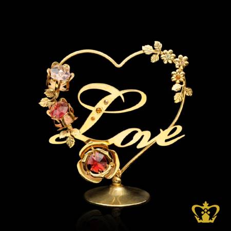 Metal-heart-love-Golden-desktop-valentines-day-couple-gift-for-her-for-him-celebrations-occassions