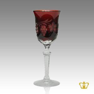 Amethyst-vintage-elegant-crystal-champagne-flute-with-intense-timeless-pattern-enhanced-hand-carved-stylish-clear-stem