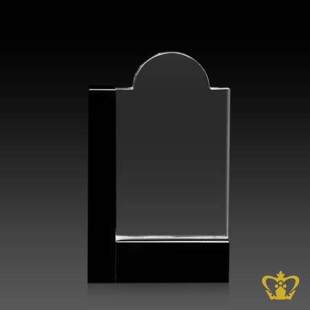 Mehrab-clear-and-black-crystal-cutout-trophy-customized-logo-text-