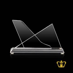 Personalized-Crystal-Desktop-Business-Card-Holder