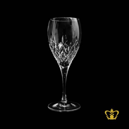 Crystal-sherry-glass-with-long-stem-and-handcrafted-Stuart-cuts-on-the-goblet
