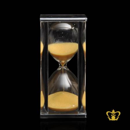 Personalized-crystal-sand-timer-for-desktop-with-your-name-designation-logo