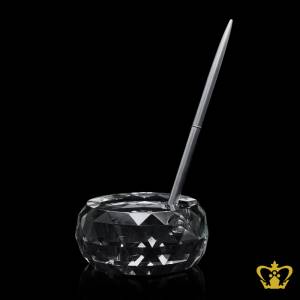 Personalized-Crystal-Diamond-Paper-Weight-with-Pen-Holder-For-Desktop-Customized-With-Your-Name-Designation-Logo