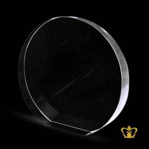 Circle-trophy-slant-customized-logo-text