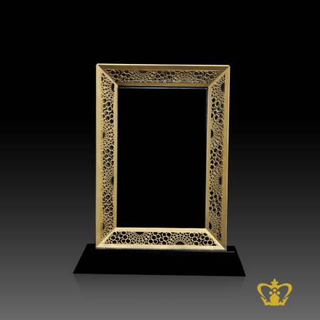 Personalized-crystal-Dubai-frame-replica-with-black-base-customized-logo-text
